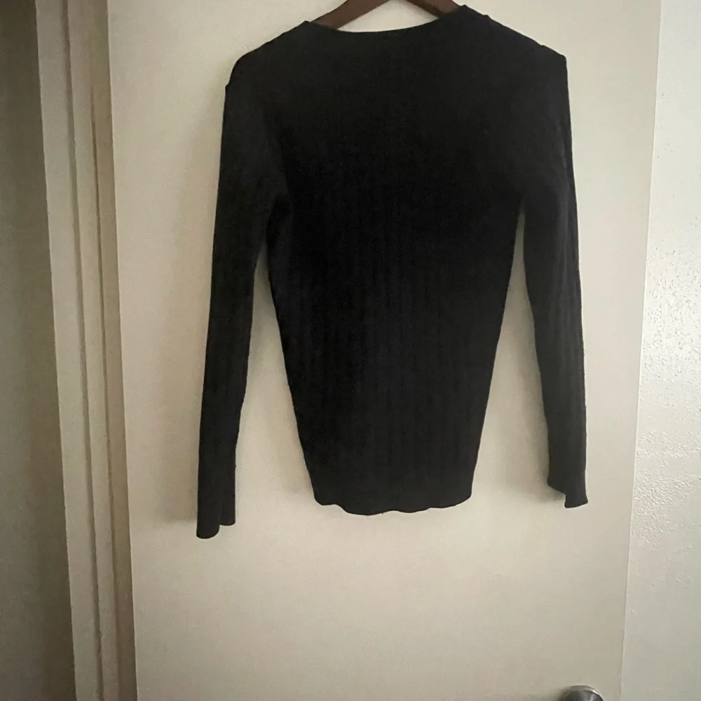 Black Button-Detail Women's Sweater